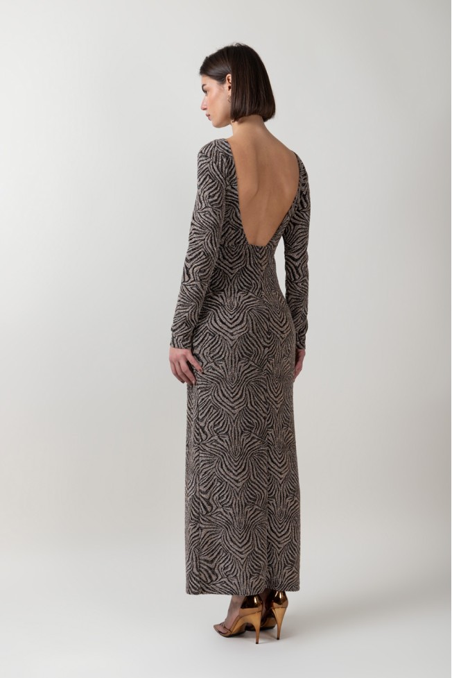 LUREX DRESS WITH OPEN BACK